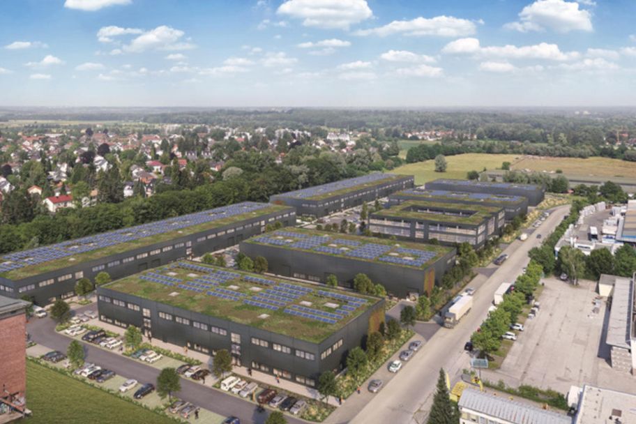Luftbild des Gewerbegebietes Rupert-Bodner-Straße