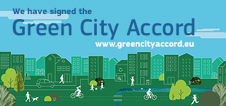Offizielle Header-Graphik des Green City Accord für Mitgliedsstädte