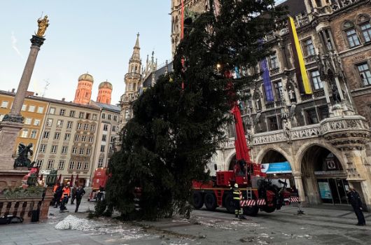 Christbaum auf dem Marienplatz