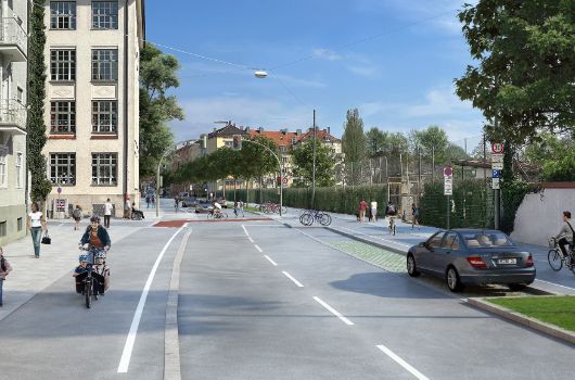 Visualisierung Umbau Rheinstrasse