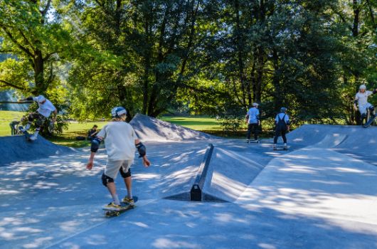 Der komplett erneuerte Skatepark im Hirschgarten