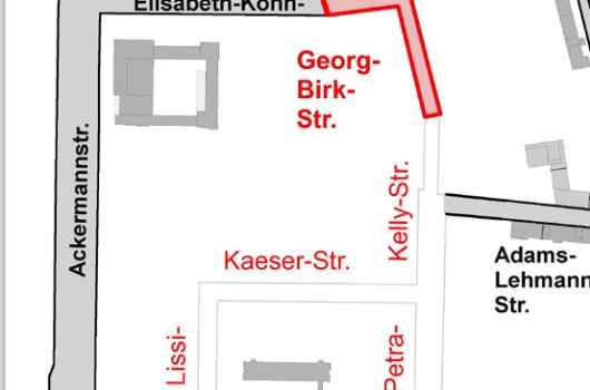 Verlauf Georg-Birk-Straße 