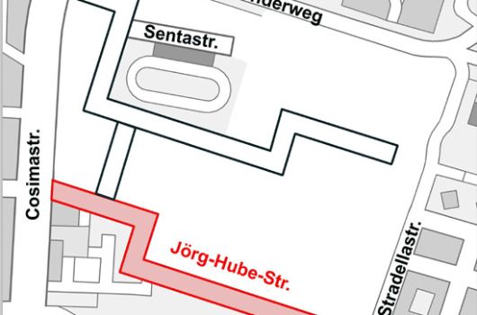 Verlauf Jörg-Hube-Straße 