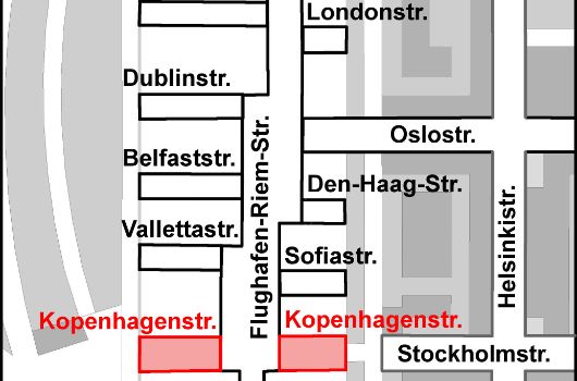 Verlauf Kopenhagenstraße
