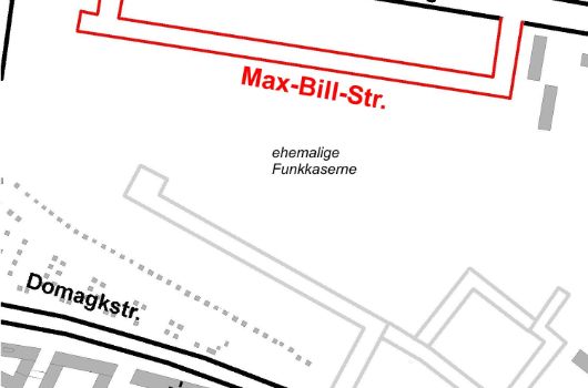 Verlauf Max-Bill-Straße 