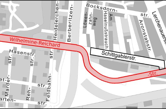 Verlauf Wilhelmine-Reichard-Straße