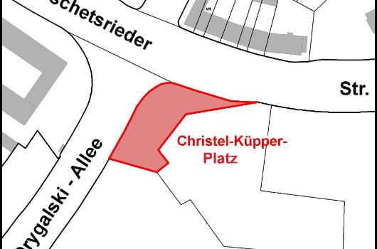 Straßenverlauf Christel-Küpper-Platz