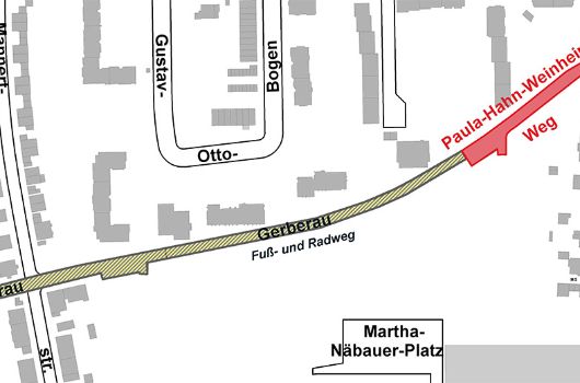 Verlauf - Paula-Hahn-Weinheimer-Weg