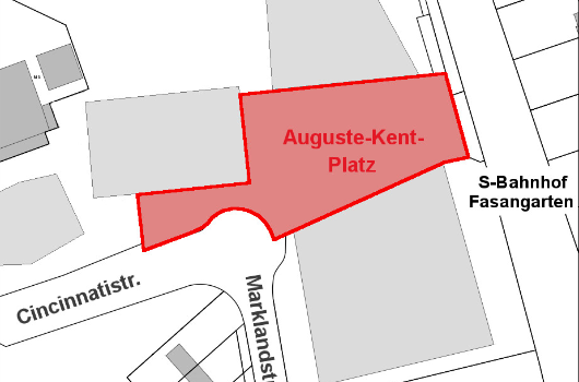 Straßenverlauf Auguste-Kent-Platz