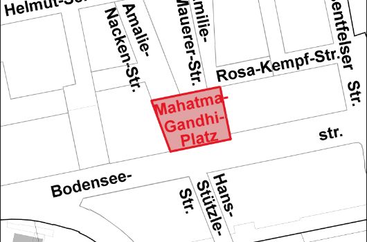 Verlauf Mahatma-Gandhi-Platz