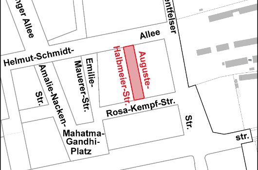Verlauf Auguste-Halbmeier-Straße