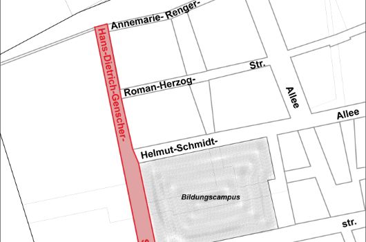 Verlauf Hans-Dietrich-Genscher-Straße