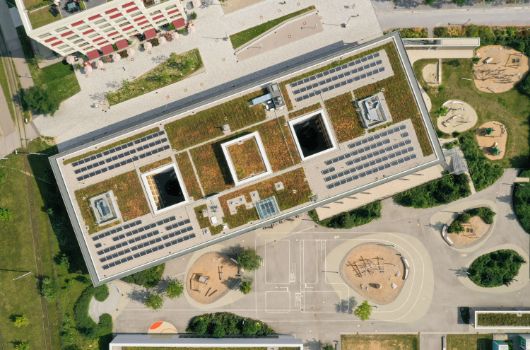 Grundschule Bauhausplatz aus der Vogelperspektive