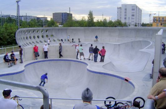 Skate-Anlage in der Hirschgarten-Erweiterung