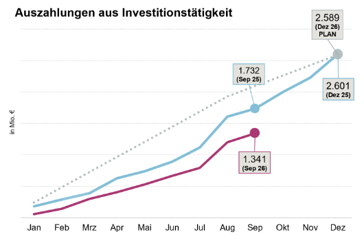 Auszahlungen aus Investitionstätigkeit