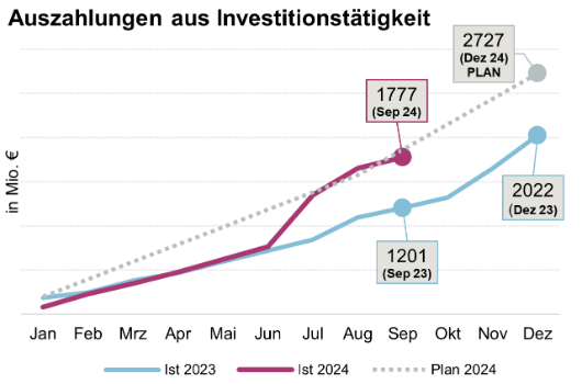 Auszahlungen aus Investitionstätigkeit