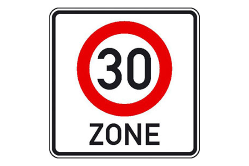 Verkehrszeichen Tempo-30-Zone