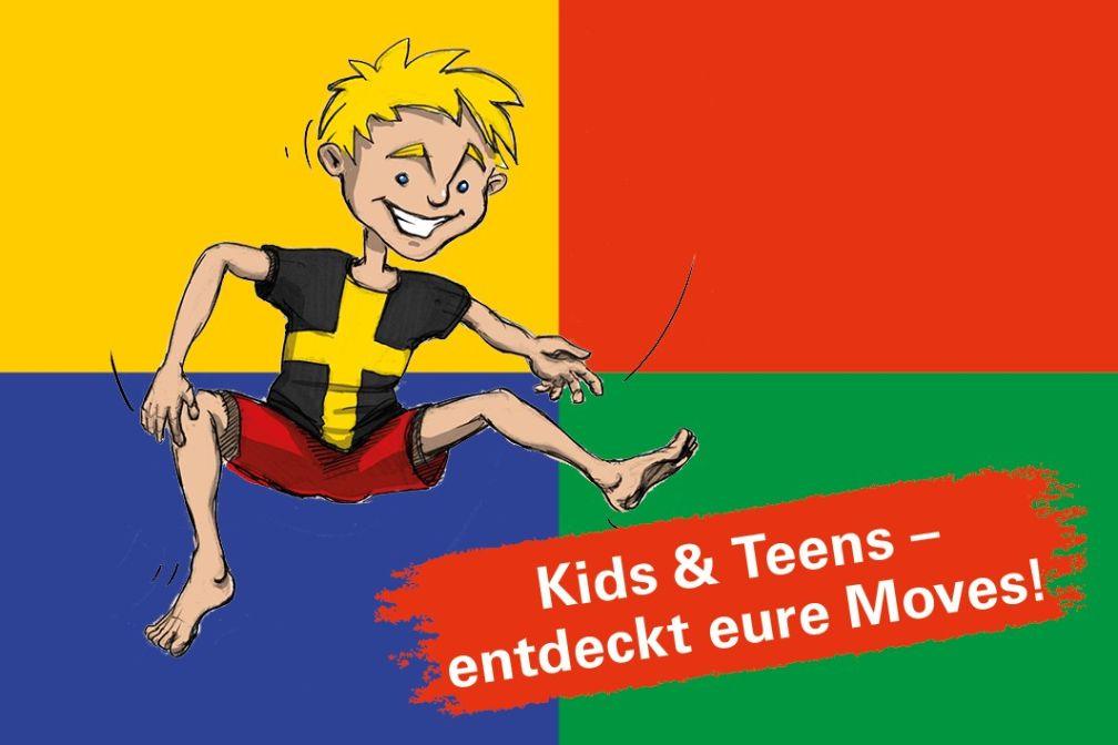 Münchner Kindl Comic springt in die Luft
