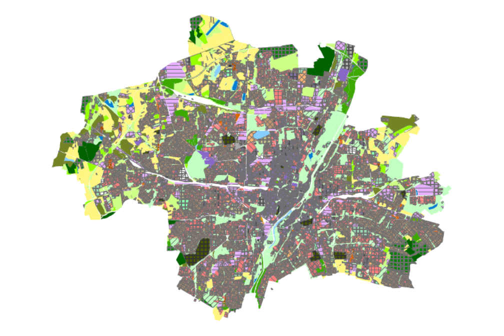 Strukturtypenkarte des Stadtgebiets München
