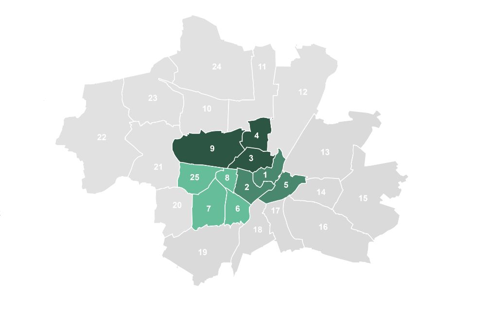 Karte Planungsbezirk Mitte