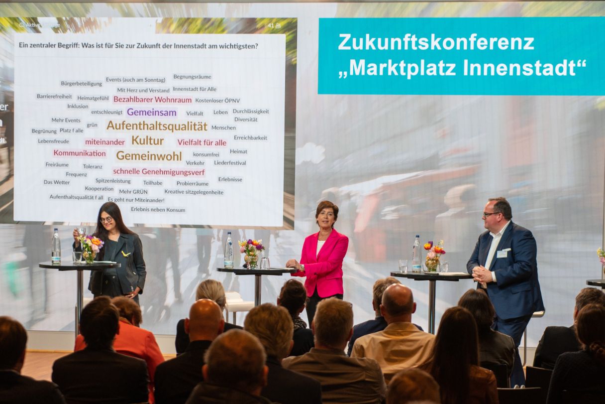 Bild der Zukunftskonferenz "Marktplatz Innenstadt", März 2022
