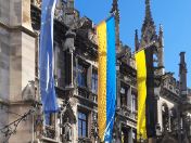 Rathaus München - Zeichen der Solidarität mit der Ukraine und Kiew