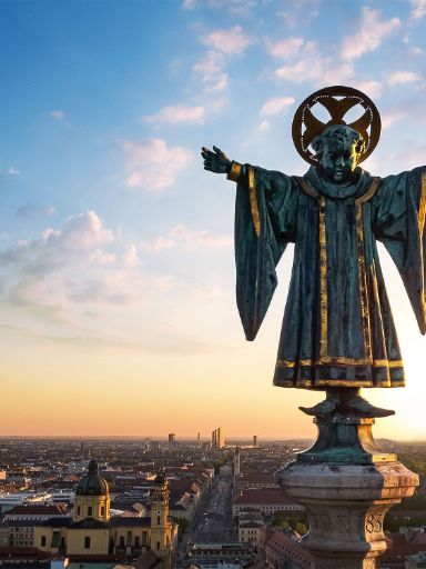 Münchner Kindl auf dem Rathausturm