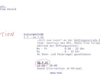 Banner mit Informationen zur Ausstellung 