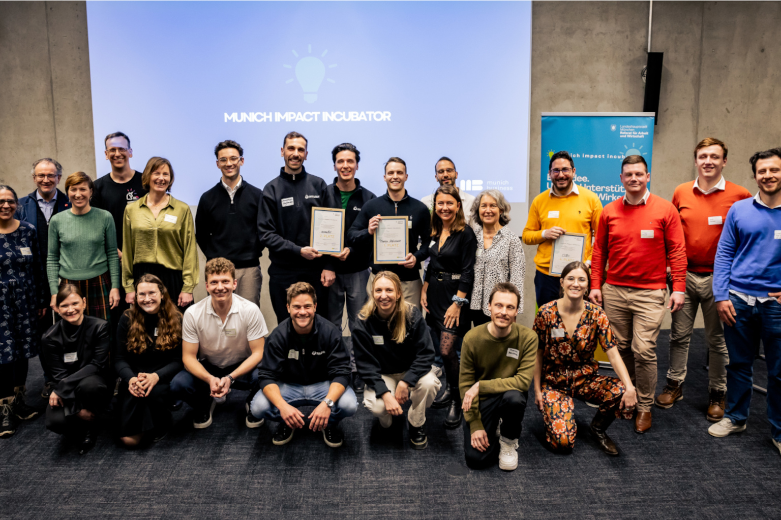 Abschlussfoto Munich Impact Incubator 2024 Gruppenbild
