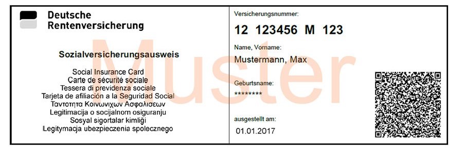 Sozialversicherungsausweis – Landeshauptstadt München
